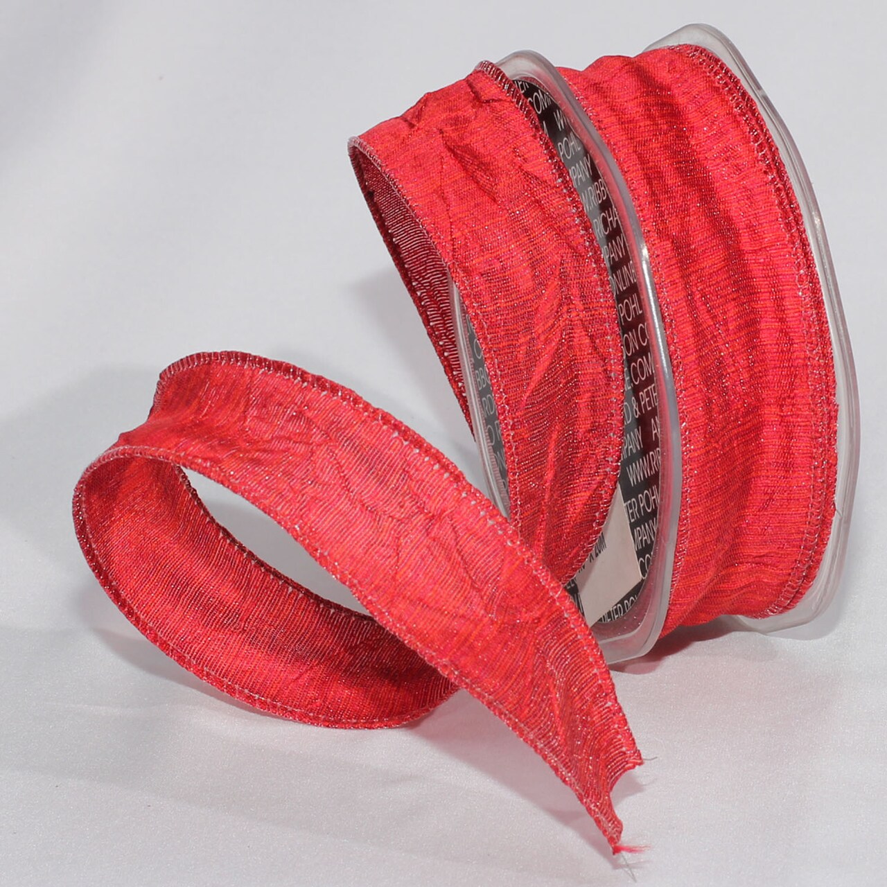 The Ribbon People Bright Red Silky Wired Craft Ribbon 1" x 88 Yards